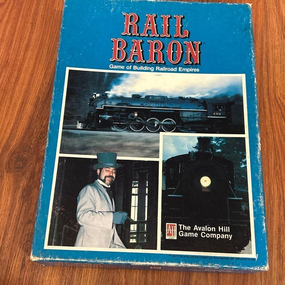 Vintage Rail Baron board game Avalon Hill game Company railroad building game